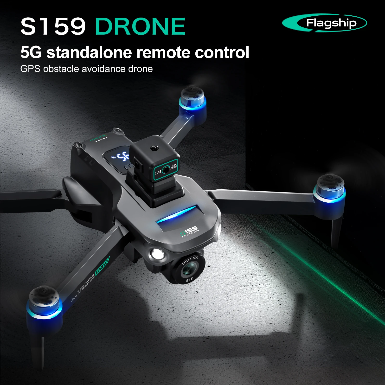 Description Picture 3 of item2024 New SI59 Drone Screen Send Memory Card 5G Image Transfer GPS 8K HD Camera Obstacle Avoidance Brushless Aerial FPV Dron 5KM