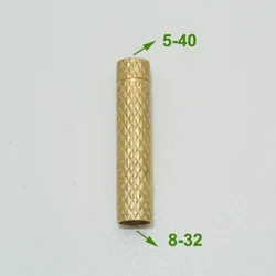 Solid Brass Double Male Thread Adapter - Green Finish (F8 - 32  F5 - 40)