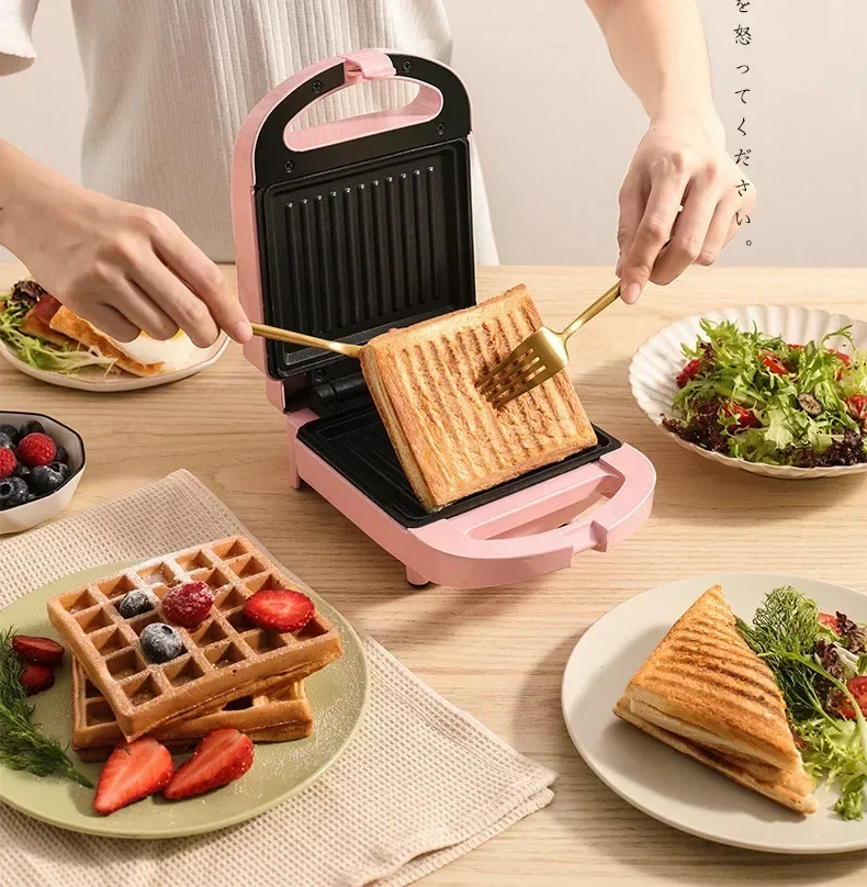 Multifunctional Waffle and Sandwich Maker - Double-Sided Breakfast Toaster