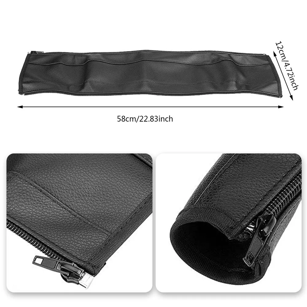 PU Leather Baby Stroller Handle Cover Black Protective Sleeve