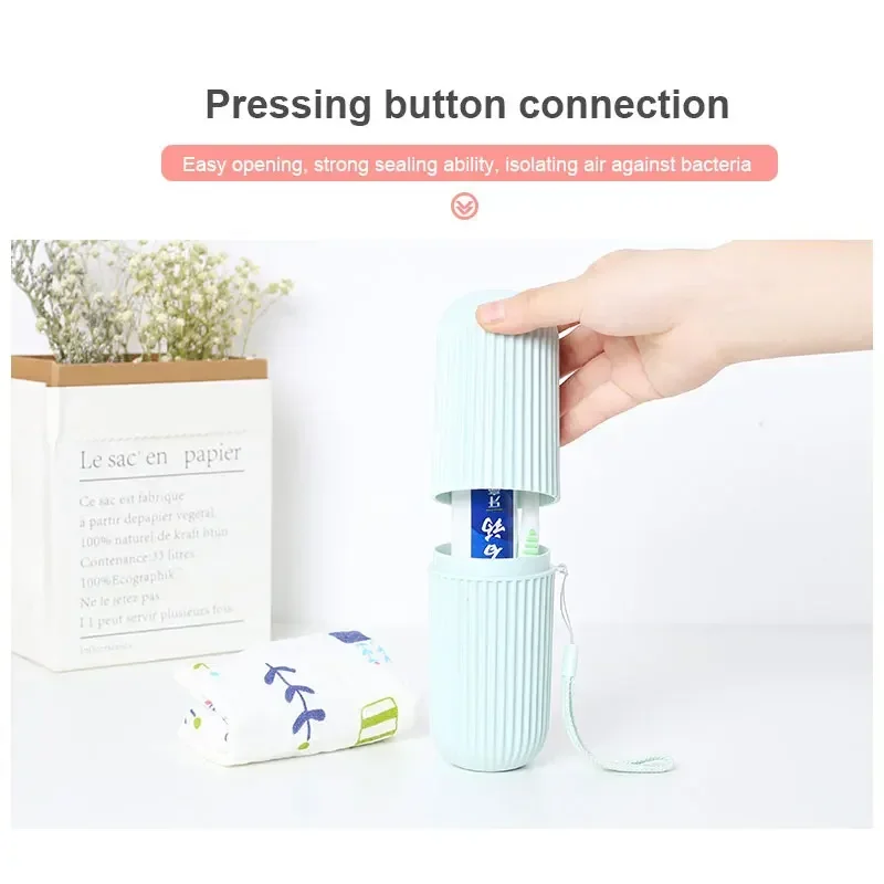 Travel Portable Toothbrush Cup Toothpaste Holder Storage Case Box Organizer Toiletries Storage Cup