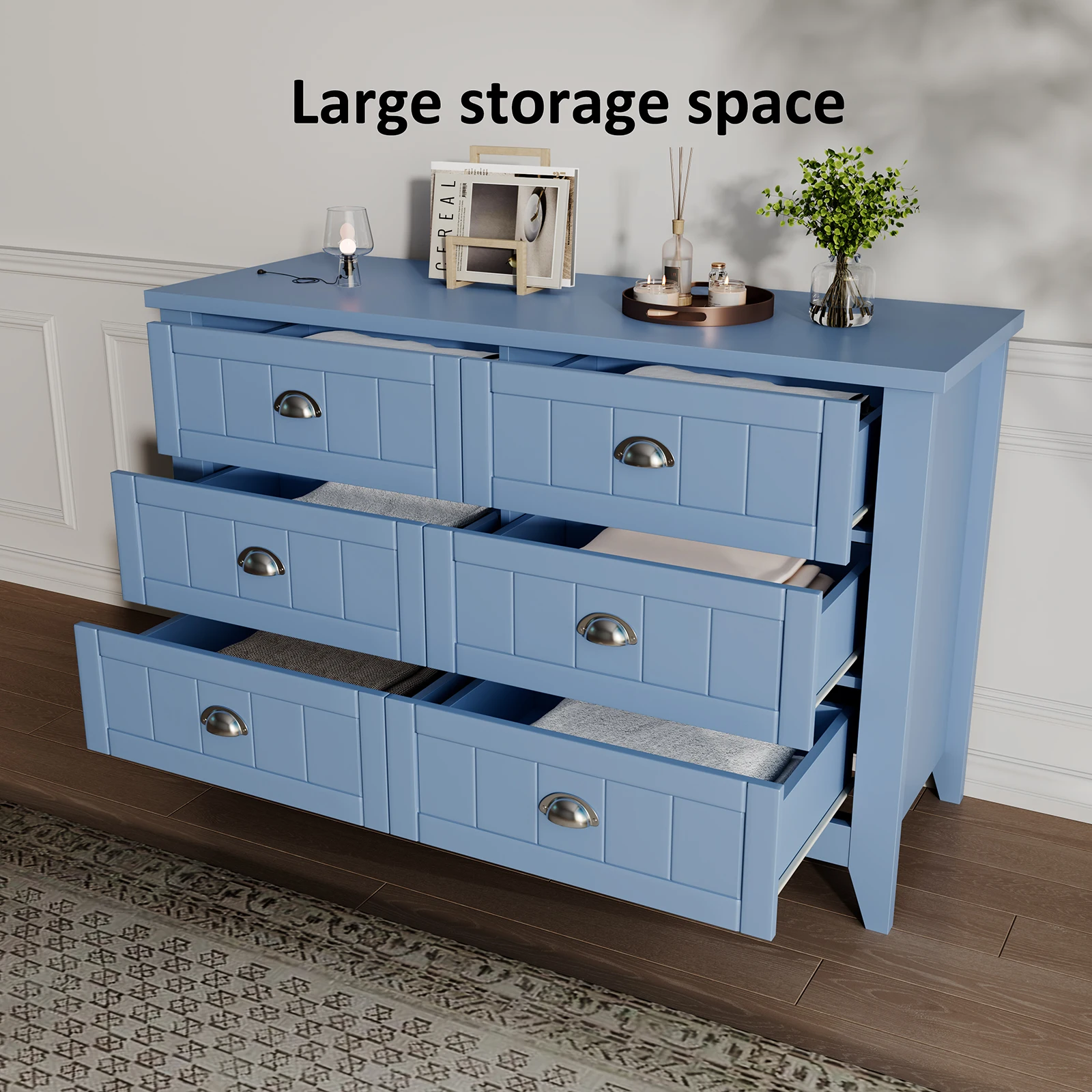 6-Drawer Wooden Dresser 1