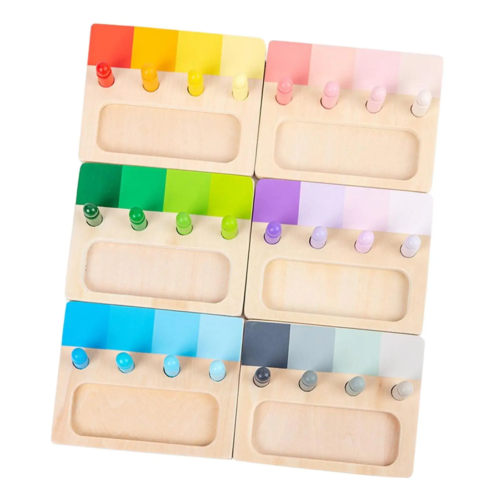 6Pcs Educational Color palette Sensorial Educational Tools Color Matching Toy for Exercise