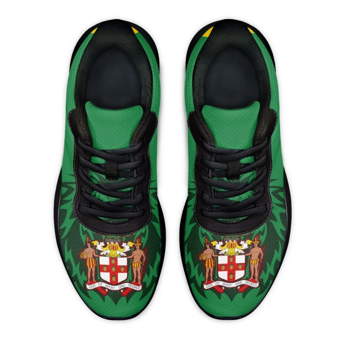 Fashion Jamaica National Flag Print Women Cozy Outdoor Running Shoes Lightweight Breathable Walking Shoe Suitable travel sports