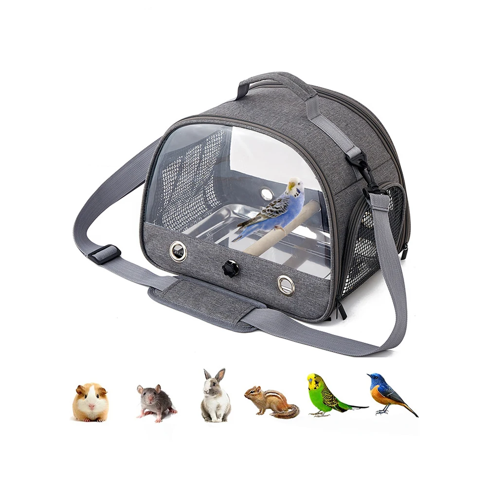 Pet Carrier Bird Carrier With Perch Parakeet Travel Carrier Bag Bird Backpack Travel Cage for Parrot Parakeets Small Pets Supplies