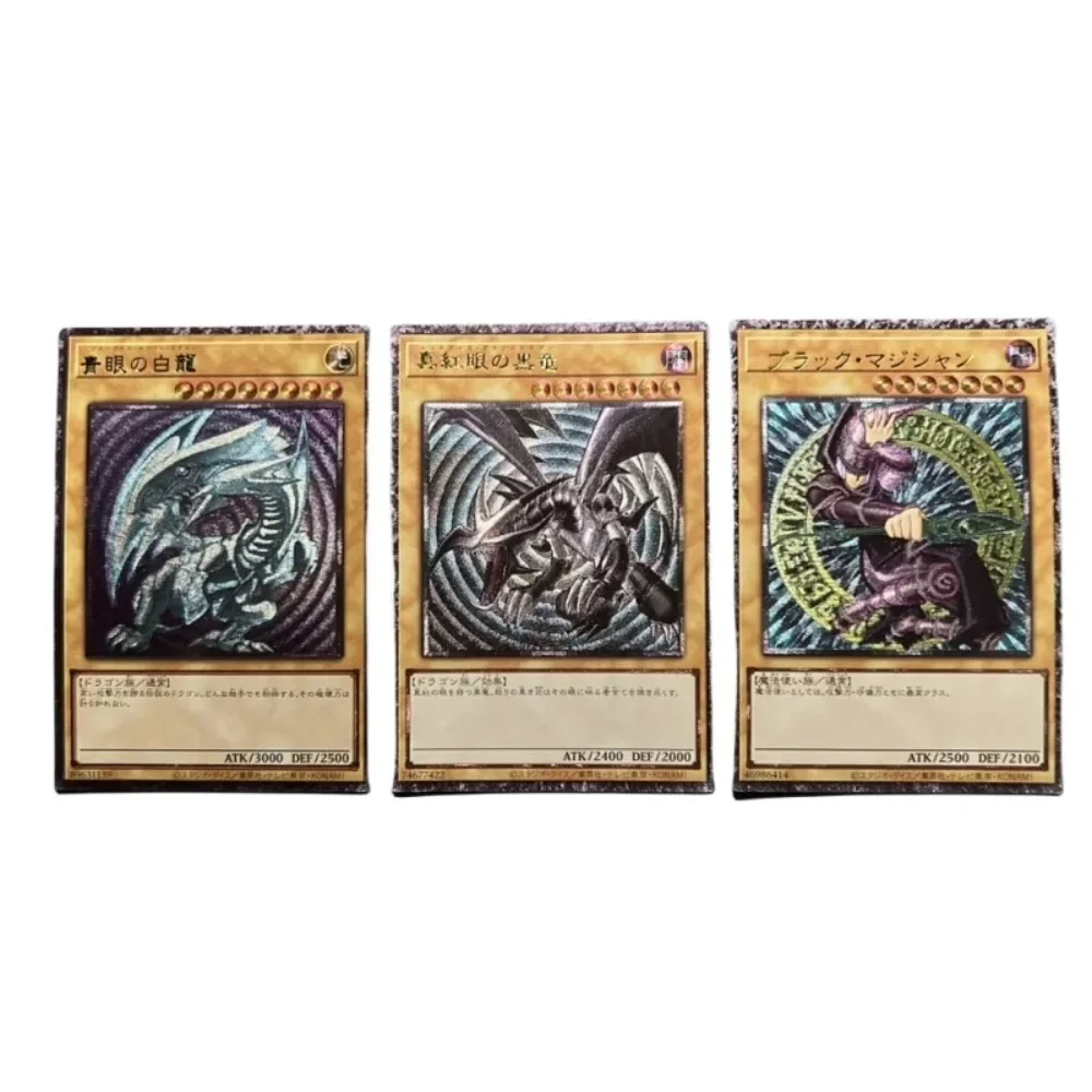 Fai Da Te Yu-Gi-Oh! Dark Magician Red Eyes Dragon Blue Eyes White Dragon Flash Card Anime Periferiche Game Collection Card Regalo Di Festa