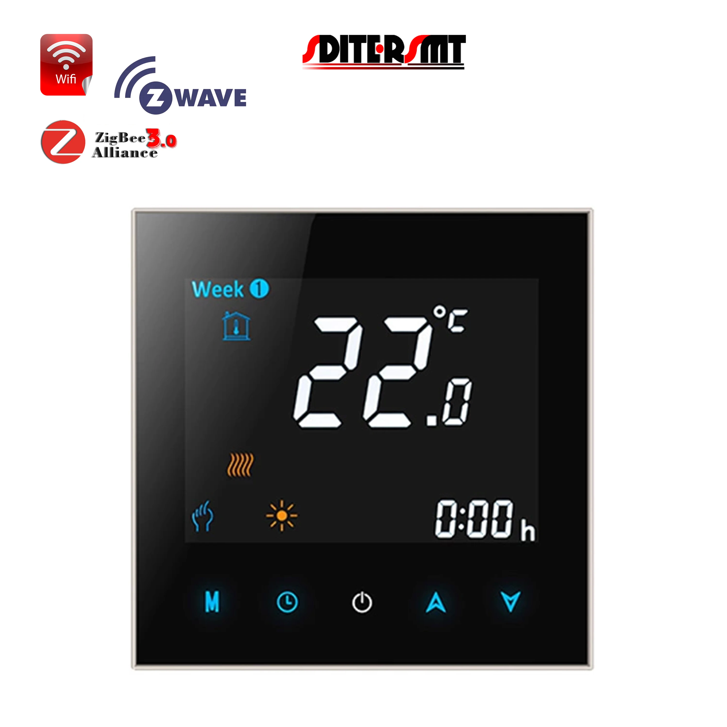 SDITERSMT TUYA Z-Wave ZIGBEE WIFI Heating Thermostat RS485 Relay Suitable  Water Valve NONC,Boiler,Electric Floor Control Switch