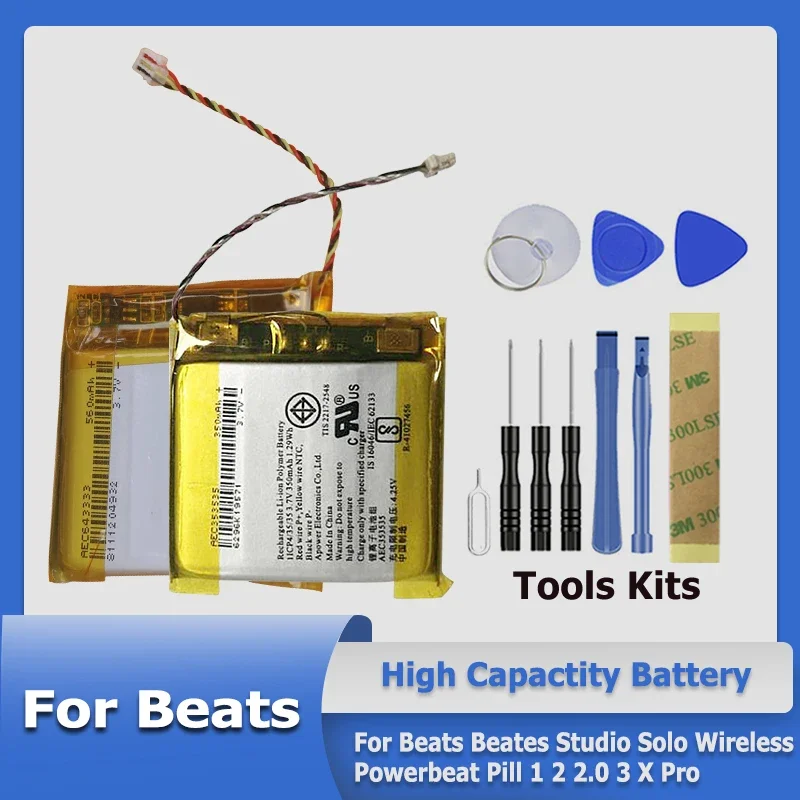Aec552535 Aec353535 Muslimaec643333 Ahb481221 Batteria Per Beats Beates Studio Solo Wireless Powerbeat Pill 2.0 3 1 2 X Pro