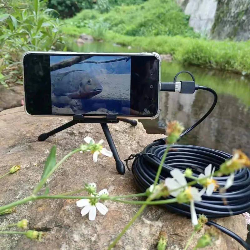 Underwater Fishing Endoscope Camera 720P Cars Sewer Inspection Endoscopy Waterproof 3In1 For Usb Android Type C 3