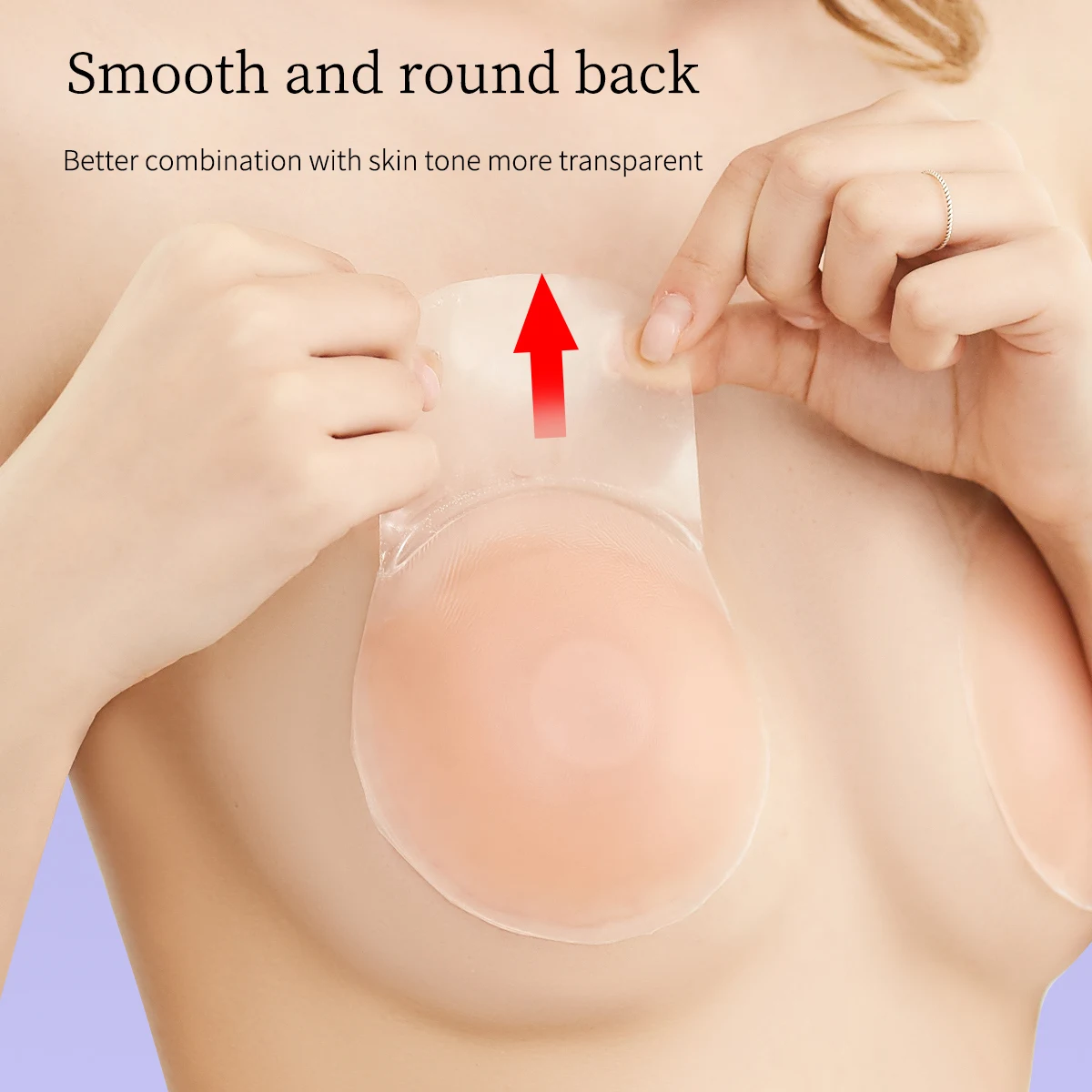2 Pieces/Set Circular Flower Shaped Women Silicone Breast Patch Ultra-Thin Anti Convex Solid Adhesive