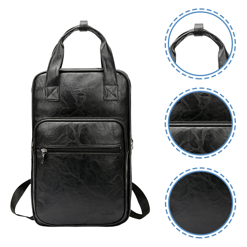 

Drum Stick Bag Drumstick Mallets Holder Black Backpack Simple Storage Backpacks Sticks