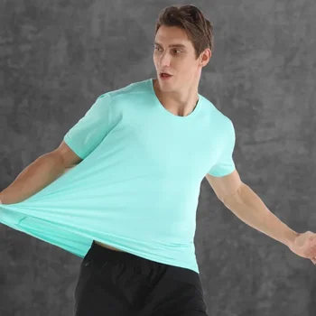 Camisetas verdes Dri fit Coolmax elásticas casuales para fútbol y baloncesto 2