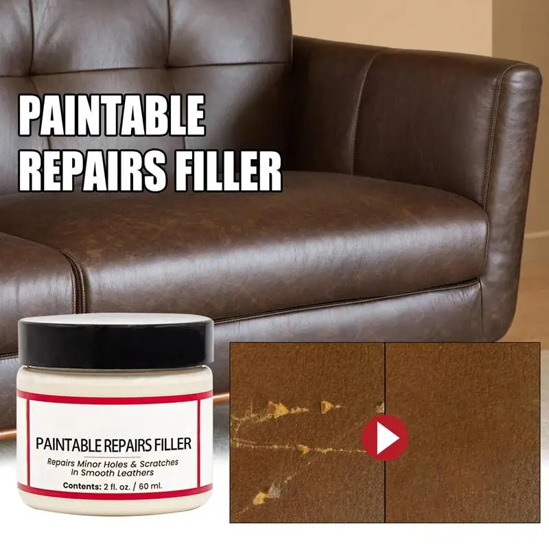 Leather Filling Paste Holes Filler Natural Leather Filler Repair Compound Restoring Small Tears For Furniture Bag Car Seat