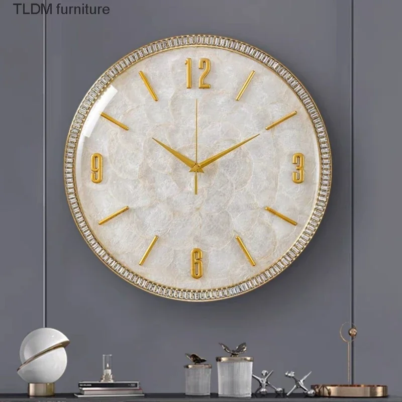 

European Wall Clock Living Room Decoration Art Shell Wall Clocks Modern Design Home Decor Silent Digital Watch Relogio De Parede