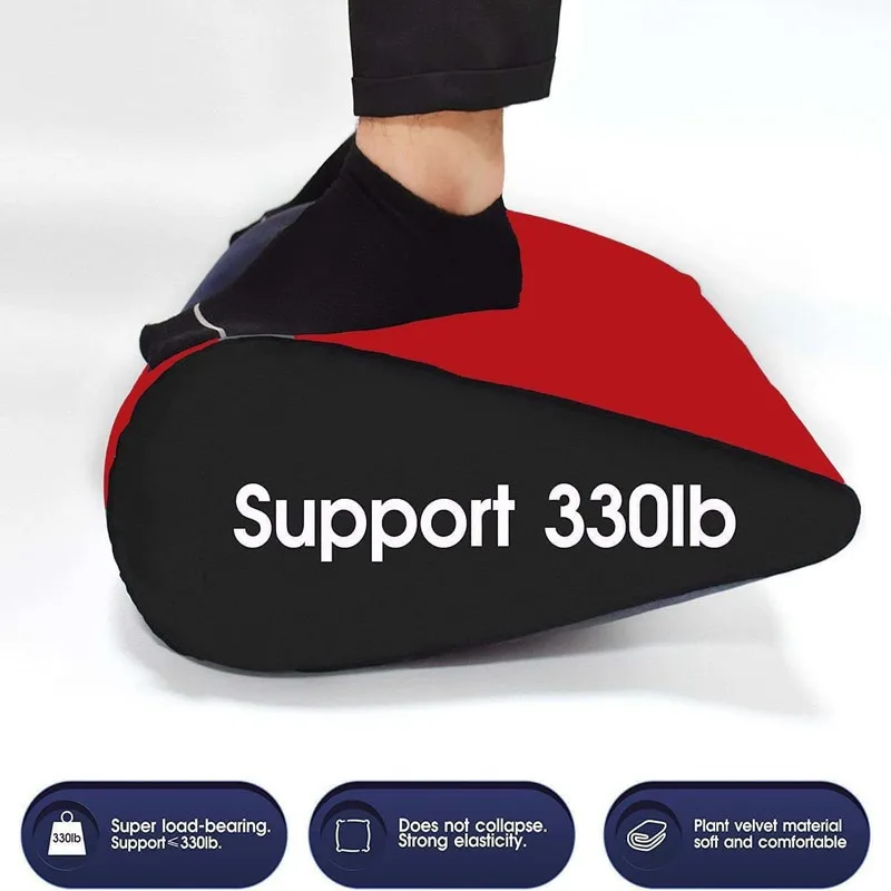 Inflatable Triangle Wedge Shaped Pillow Lightweight Portable Travel Cushion Rest Sleep Acid Reflux Lumber Support Multifunction 5
