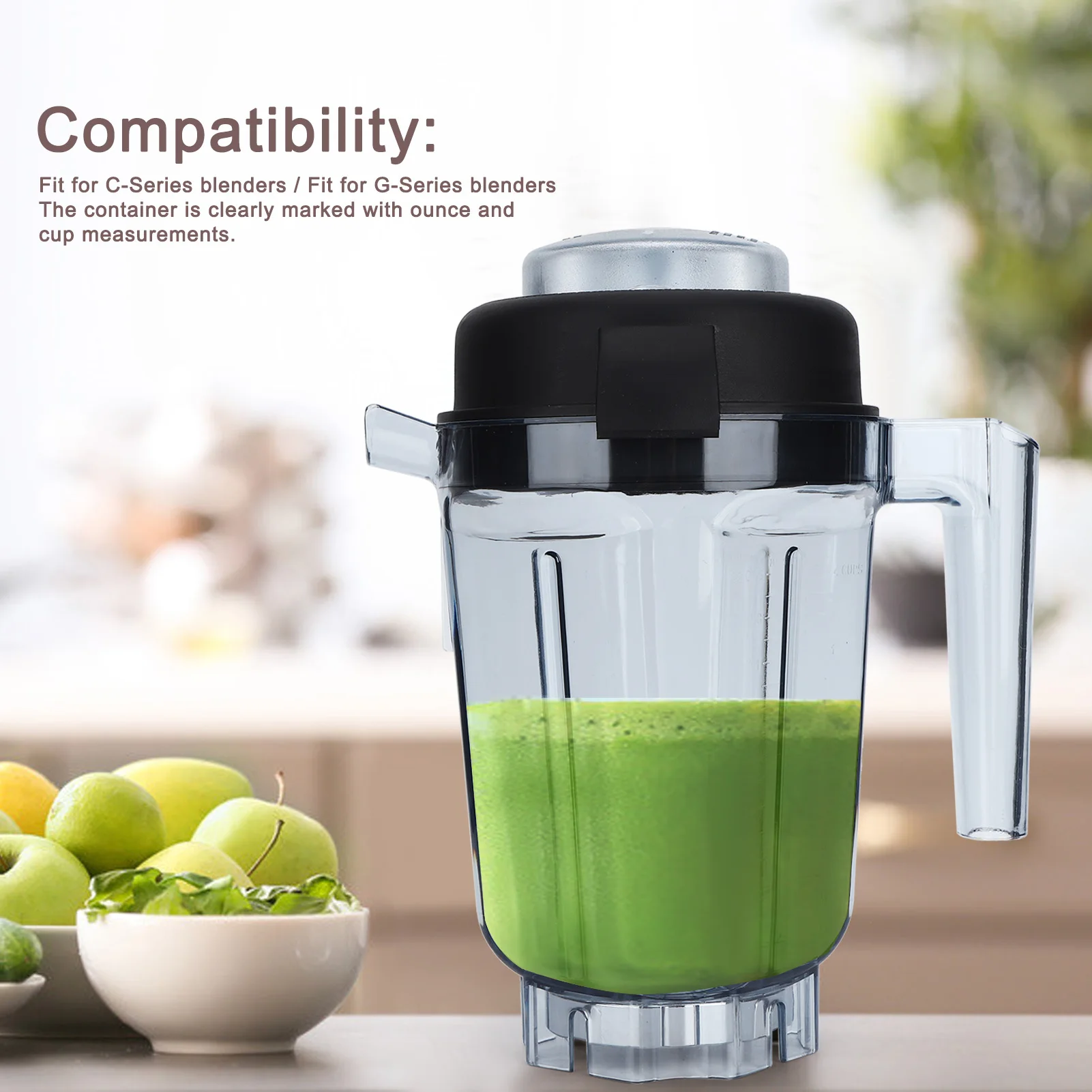 Blender Container, Transparante Blendercontainer Met Mesdeksel Blender Container, Transparante Blendercontainer Met Mesdeksel