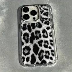 Elegant Black Leopard Print Transparent Soft Phone Case for Vivo V60 Lite 5G (LYK - CC251223Q1)