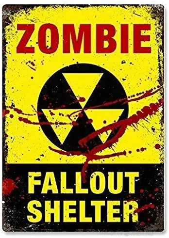 Ksfeiting Retro Metal Tin Sign Louis Fallout Shelter Zombies Metal Wall Bar Pub Home Decor Sign Slogan Dead Drinks