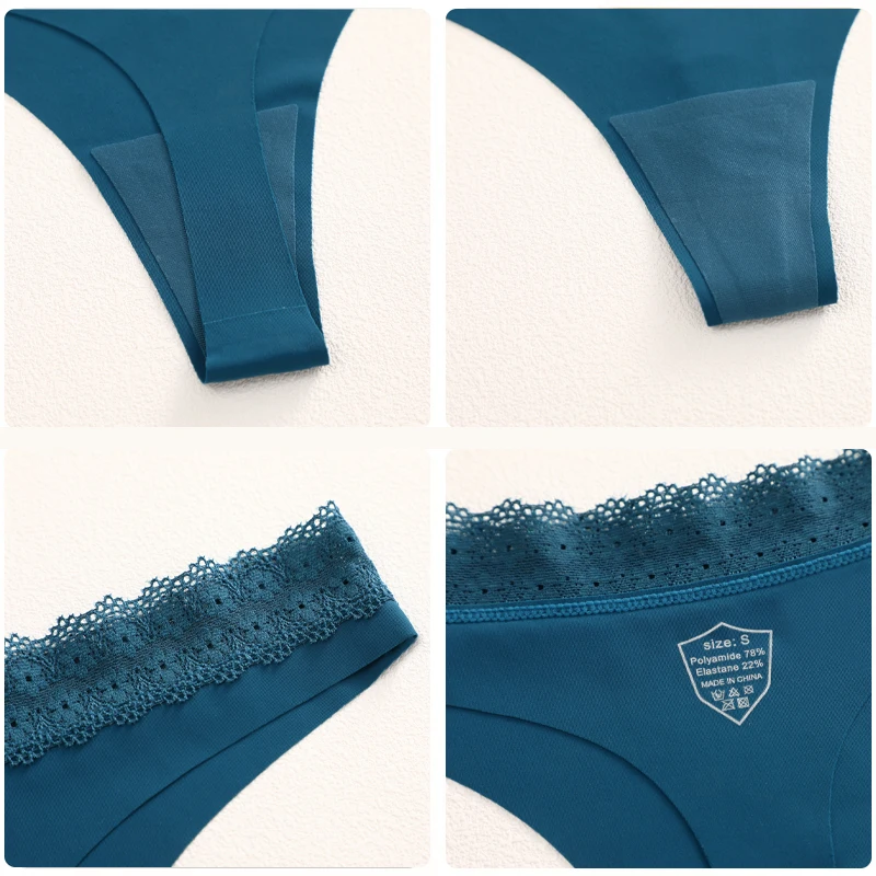 delicate lace trim detail on thong