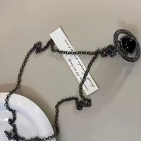 3D Black Saturn Waist Chain | Light Luxury Body Jewelry for Women's Waist Decor 2