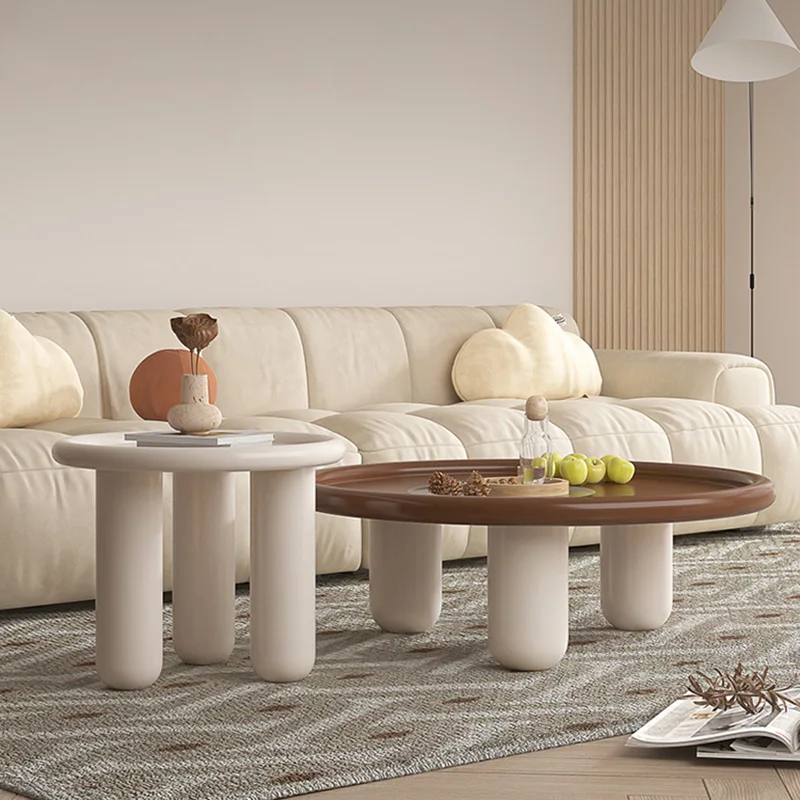 

Tea Table Modern Nordic Side Tables Luxury Round Sofa Standing Coffee Tables Aesthetic Designer Japanese Mesa Home Decoration