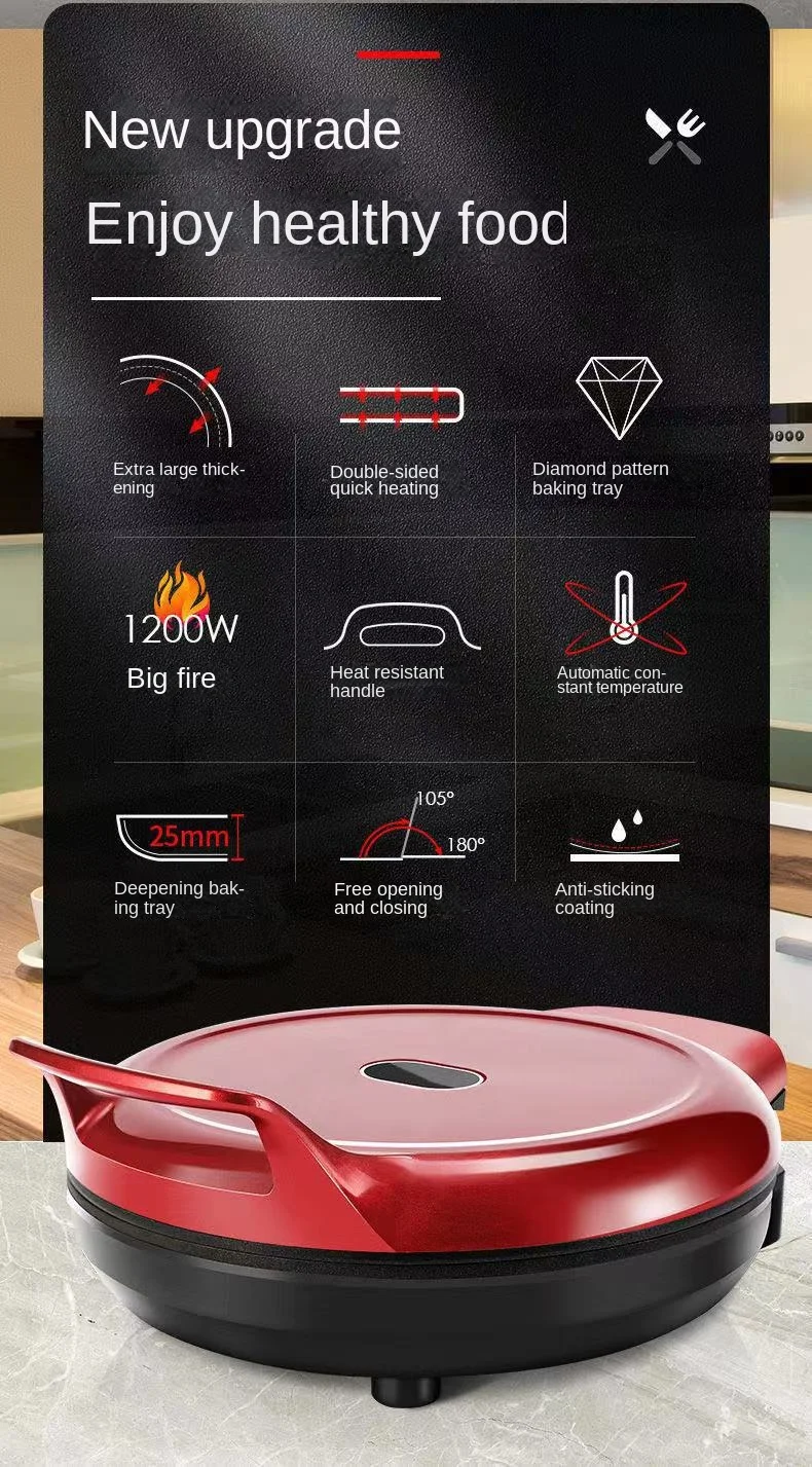 Description Picture 4 of item110V/220V Electric Pancake Maker Double-sided Heating Pizza Griddle crepe pan roti  Appliances for the kitchen Cooking utensils