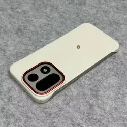 Luxurious Slim PU Leather Silicone Phone Case - Elegant Thin Protective Back Cover for OnePlus 15 (Ivory)