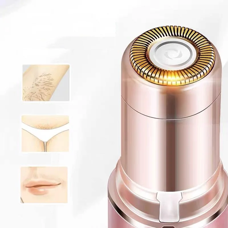 Portable Mini Electric Epilator Lipstick Shape Safe Painless Women Shaver Body Facial Bikini Underarm Hair Removal Shaving Tool 3