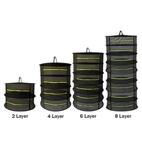 Folding Dry Rack 2-8 Layers Drying Net Flower Bud Plant Fish Herb Vegetable Dryer Bag Mesh Hanging Basket Anti Mosquito Cover 1