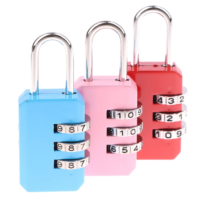 

4/3 Dial Digit Password Lock Combination Suitcase Luggage Metal Code Password Locks Padlock Travel Safe Anti-Theft