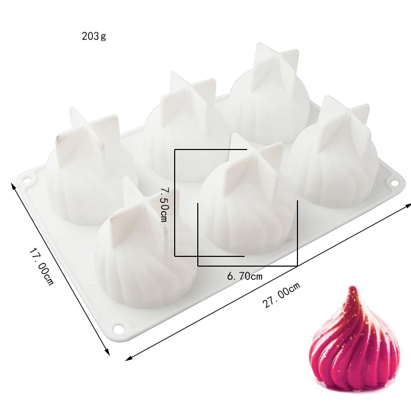 سيليكون المعجنات قالب ثلاثية الأبعاد الفرنسية الحل...