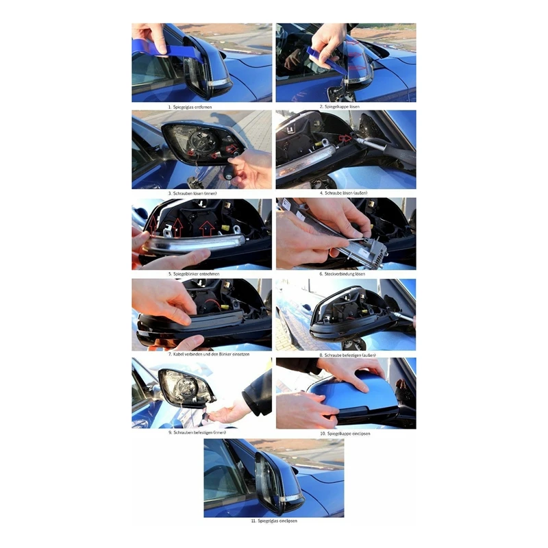 백미러 LED 방향 지시등 보조 램프, BMW 3 5 6 7 8 시리즈 G20 G38 G12 G30 G31 G32 M5 F90, 1 쌍