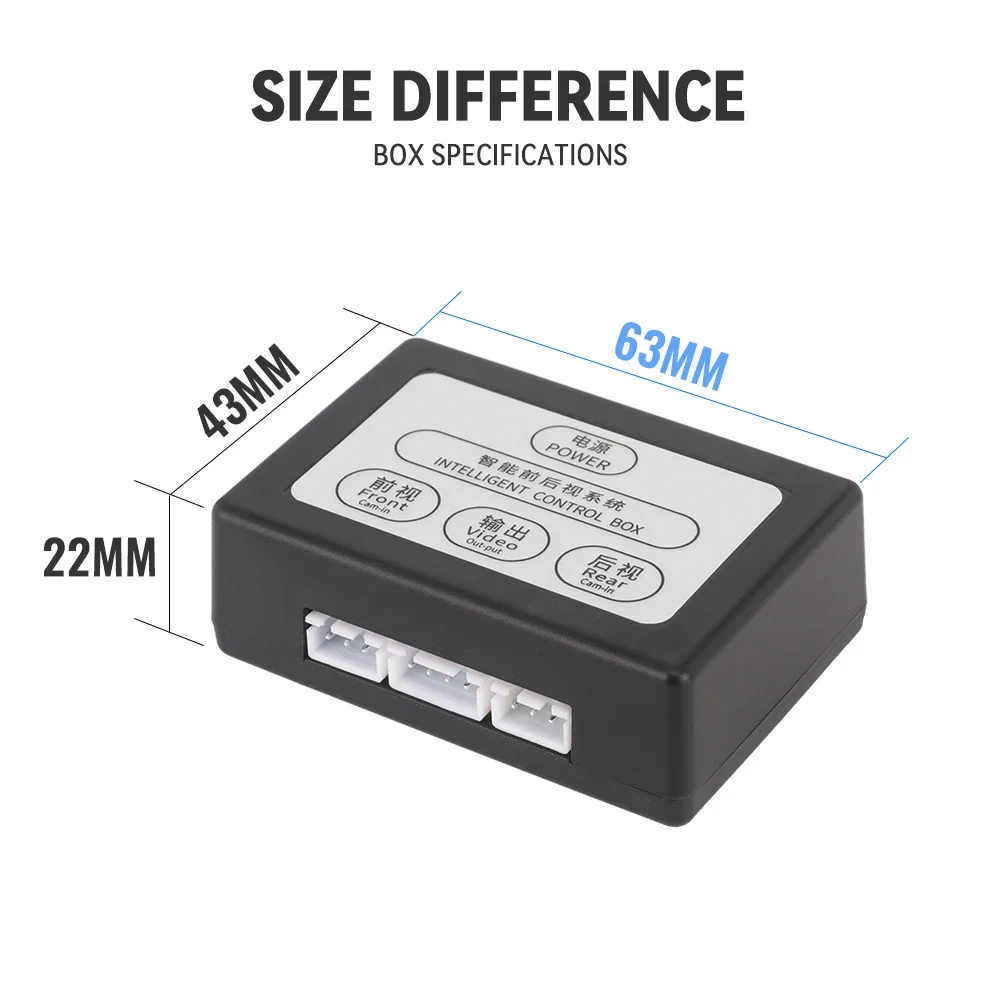 BINWEI Car Parking Monitor Video Channel Converter for Camera Front And Rear View Two-Way Control Box With Manual Switch