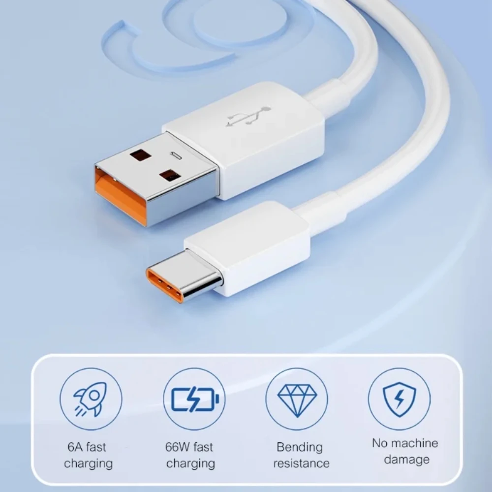 รูปสินค้า สายชาร์จ USB-C คุณภาพสูง ชาร์จเร็ว ปลอดภัย สำหรับมือถือและอุปกรณ์อื่นๆ