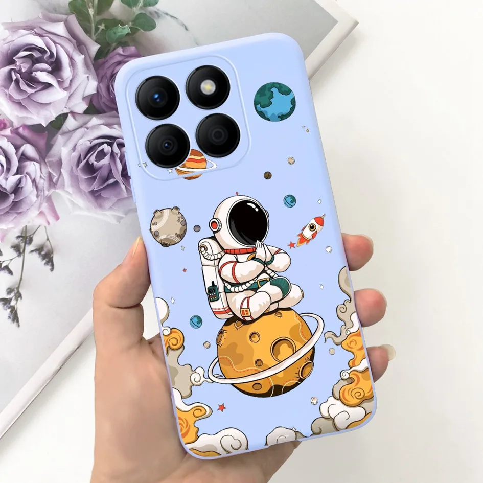 Stylish Floral Moon Soft Silicone Case - Artistic Back Cover