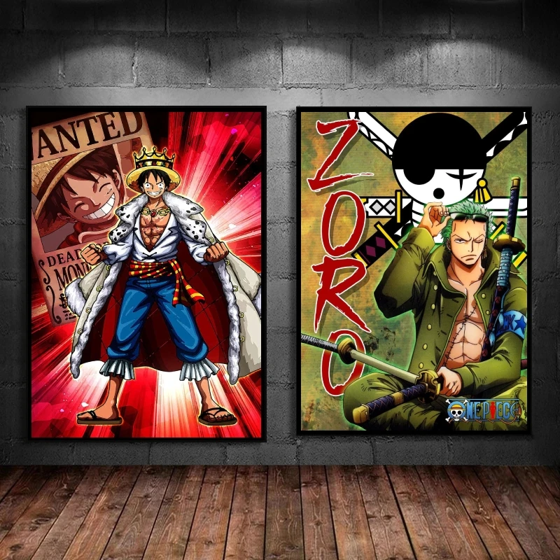 

Canvas Artwork Painting One Piece Luffy Wall Stickers Decor Gifts Room Home Modular Prints Aesthetic Poster Hanging