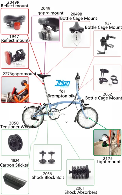 Diagram Folding Bike Accessories Folding Bike Spare Parts Sales