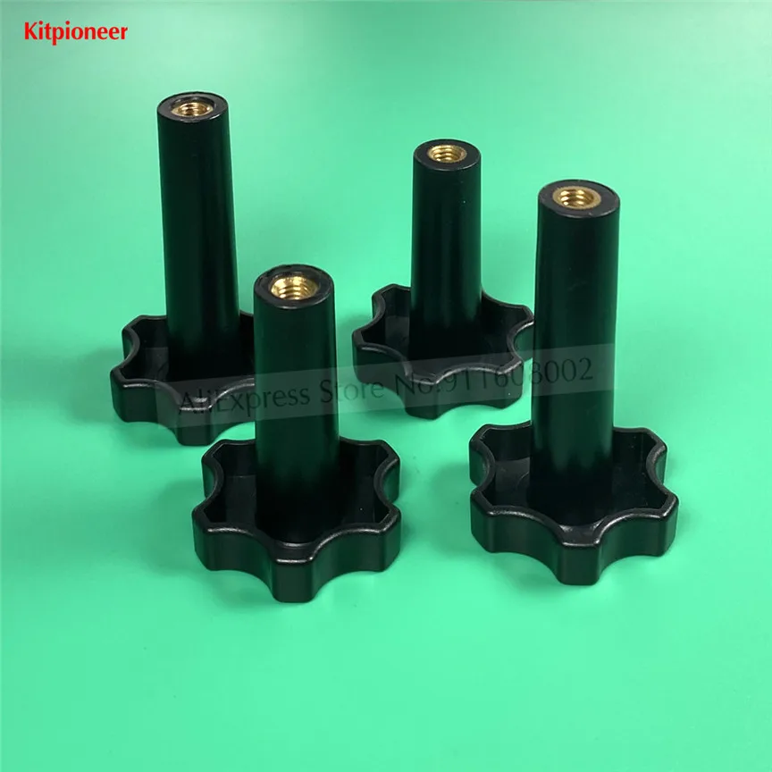 4 Plastic Screw Nuts Black Clamping Nuts Spare Parts For Soft Ice Cream Machine Accessories 2 Short + 2 Long Options M8/M10 ice cream maker
