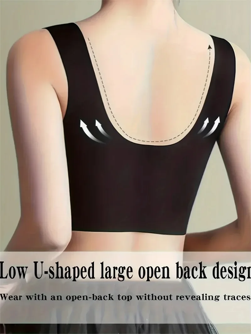 Seamless Bra Women Large Size Tops Support Small Comfortable No Steel Ring Underwear Yoga Fitness Sleep Tank