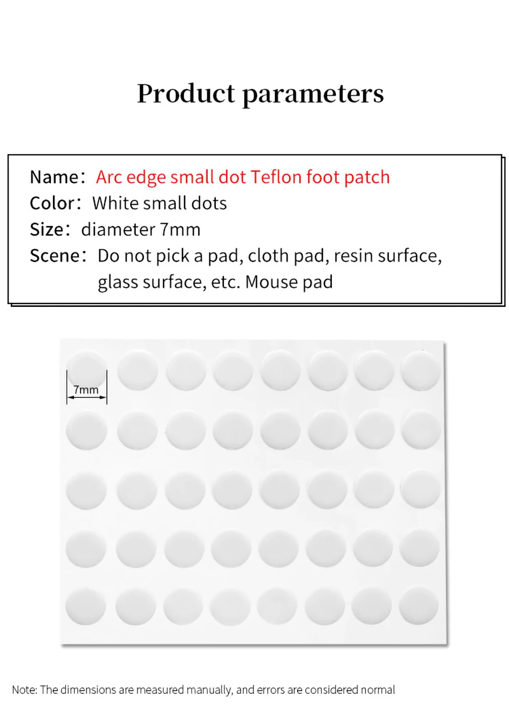 Mouse Foot Pad for Apple Logitech Razer Mouse Wrist Pad Small Dot PTFE Teflon Foot Stickers DIY Mouse Foot Patch