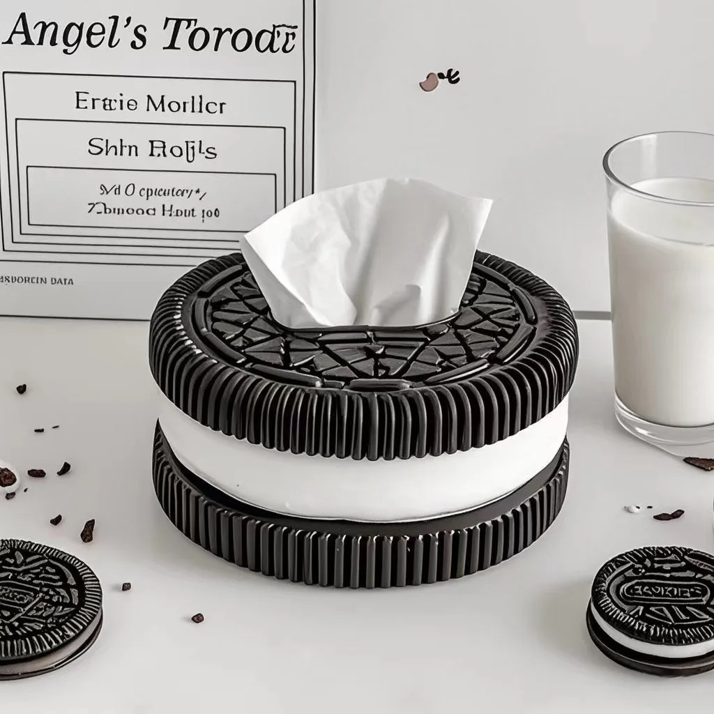 New Minimalist Oreo Paper Box Home Living Room Bedroom Desktop High-End Sense Tissue Box Decorative Accessories Ornaments 4