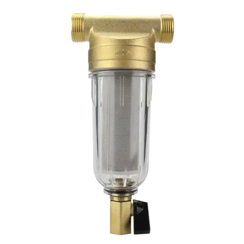 1/2inch Brass Filter with Stainless Steel Filter Mesh Tap Water Well Water Sediment Filtration Dispenser Accessories