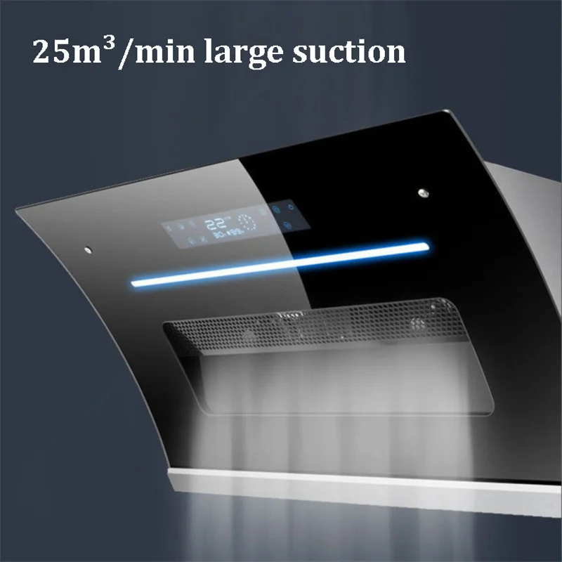 900mm Kitchen Range Hood Household Range Hood Side Suction Wall Mounted Intelligent Automatic Cleaning Exhaust Hoods