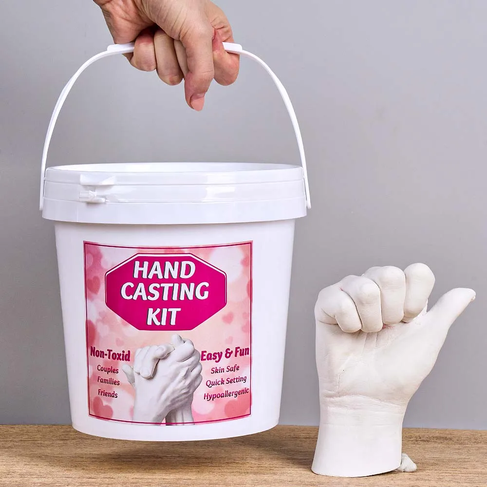 클론 파우더가 포함된 3D 핸드 모델 키트 DIY 발렌타인데이 어머니날 장식 공예 선물 만들기 용품 수제 기념품 세트