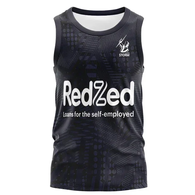 thumbnail image 1 of Camiseta de rugby de local/visitante/entrenamiento/sin mangas Melbourne Storm 2024 - Talla para hombre: S-XXXL (nombre y número personalizados impresos), 1 of 5