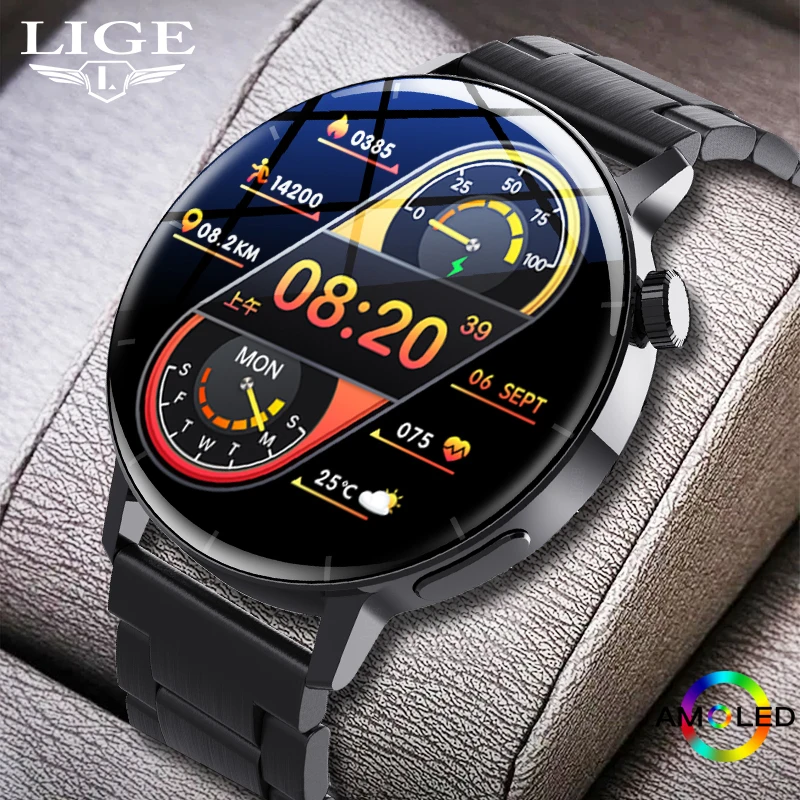 LIGE 2022 Bluetooth Anruf Smart Uhr Männer Körper Temperatur Sport
