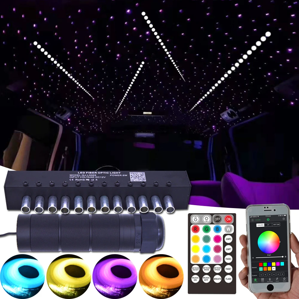 

6 Вт звездное небо потолочный комплект потолосветильник льника для интерьера автомобиля 12 В RGBW