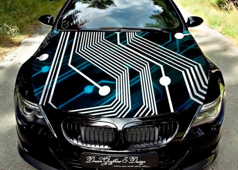 

Наклейка на капот автомобиля, виниловая, наклейка, графика, наклейка на грузовик, графика на грузовик, наклейка на капот, Череп, f150, абстрактная 111