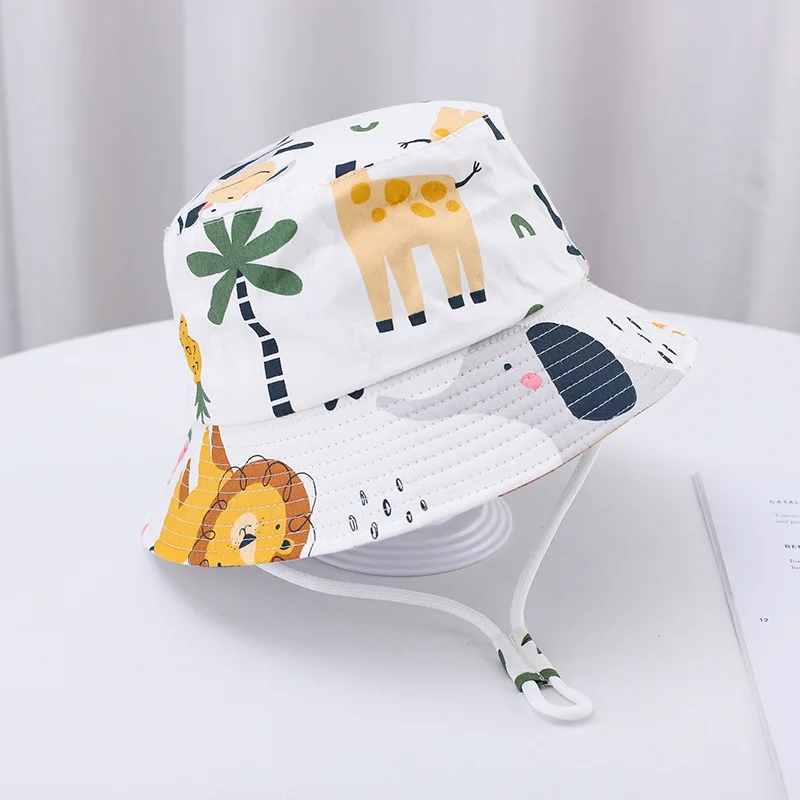 Baby Hat Summer Panama Autumn Cartoon Fisherman Bucket UV for Kids