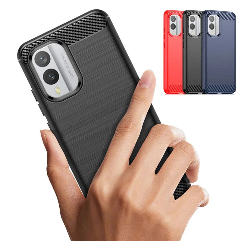Carbon Fiber Texture Shockproof TPU Protective Case Cover